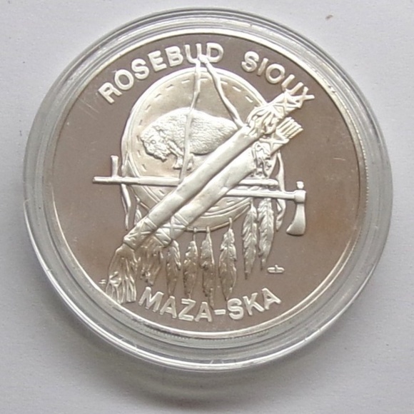 1971 Sovereign Nation of the Sioux Indian Tribe .999 Silver Proof Round - Picture 2 of 2